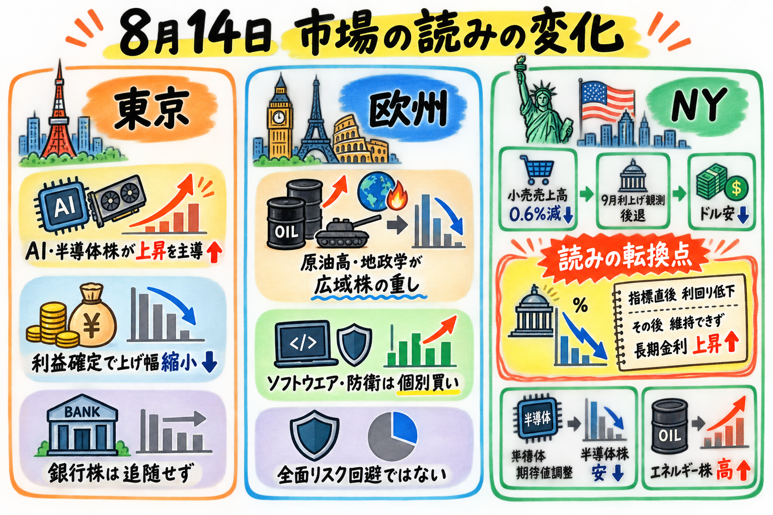一日の市場フロー
