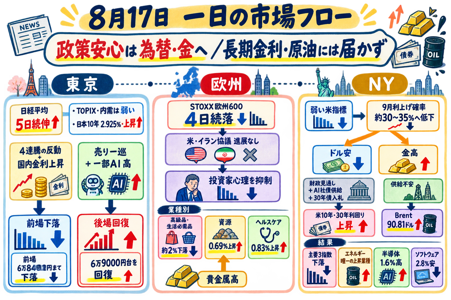 一日の市場フロー