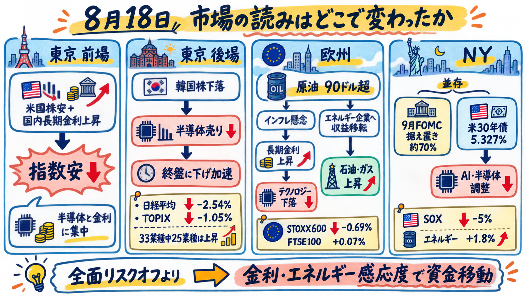 一日の市場フロー